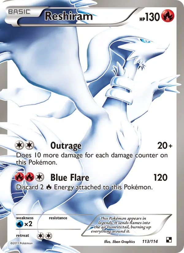 Reshiram — Noir & Blanc