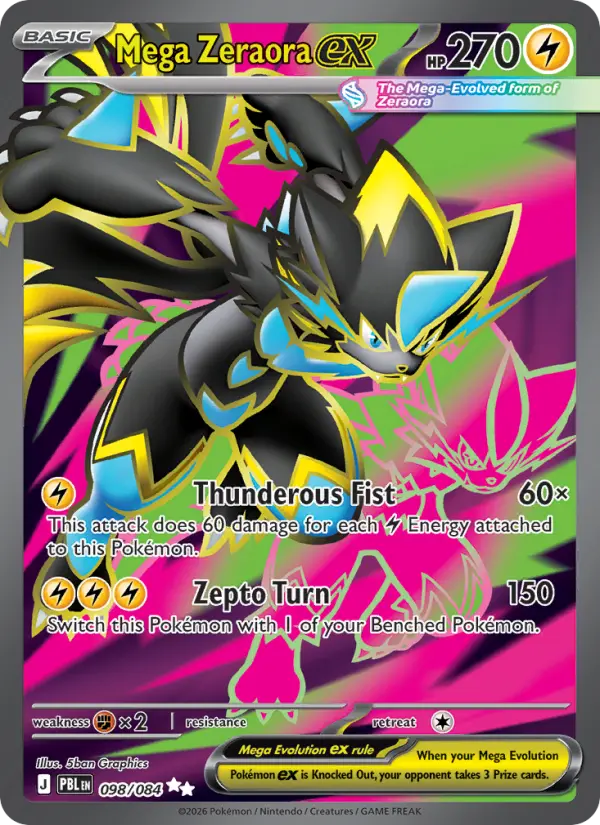 Méga-Zeraora-ex — Nuit Noire