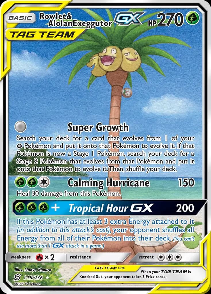 Rowlet & Alolan Exeggutor GX — Unified Minds