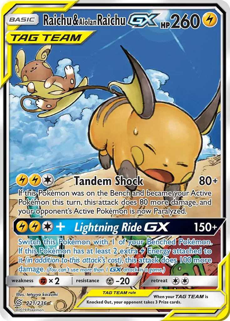 Raichu et Raichu d’Alola GX — Harmonie des Esprits