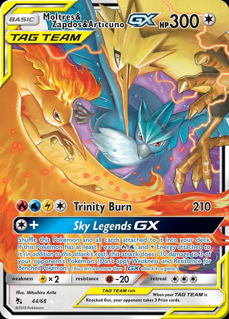 Moltres & Zapdos & Articuno GX — Hidden Fates