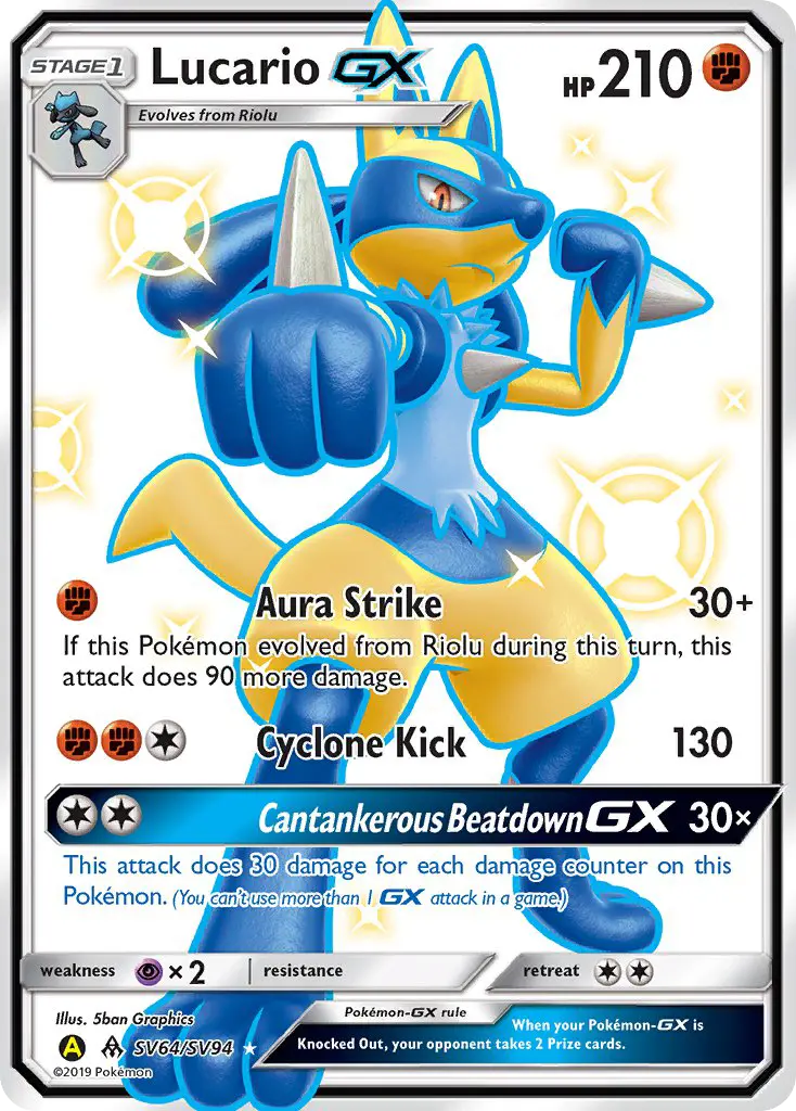 Lucario-GX — Destinées Occultes