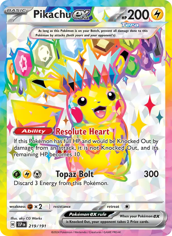 Pikachu-ex — Étincelles Déferlantes