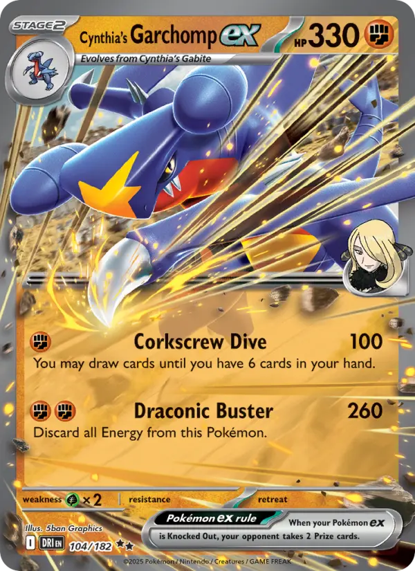 Cynthia's Garchomp ex — Destined Rivals