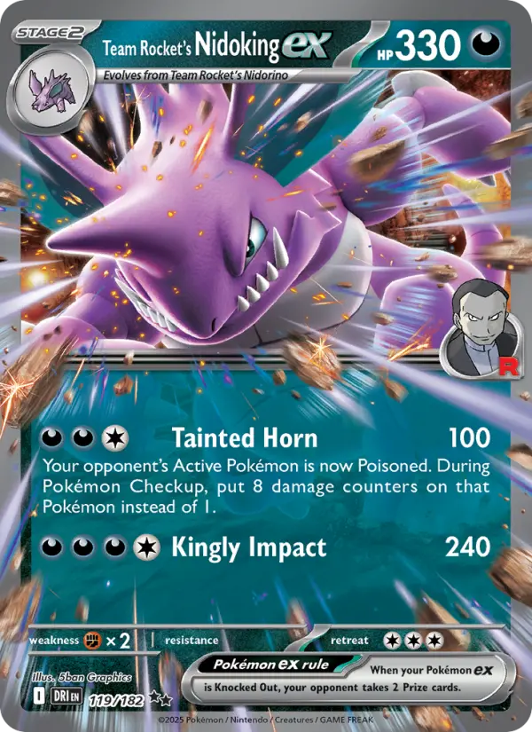 Team Rocket's Nidoking ex — Destined Rivals