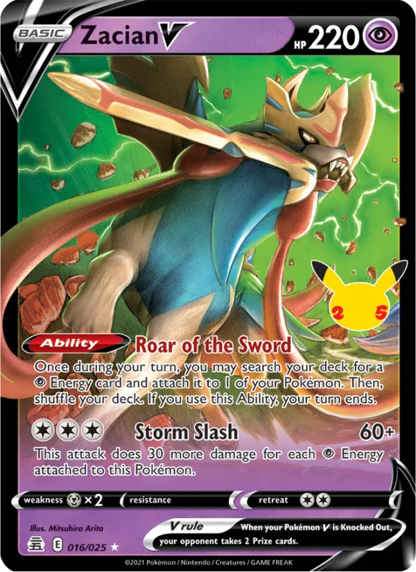 Zacian V — Célébrations