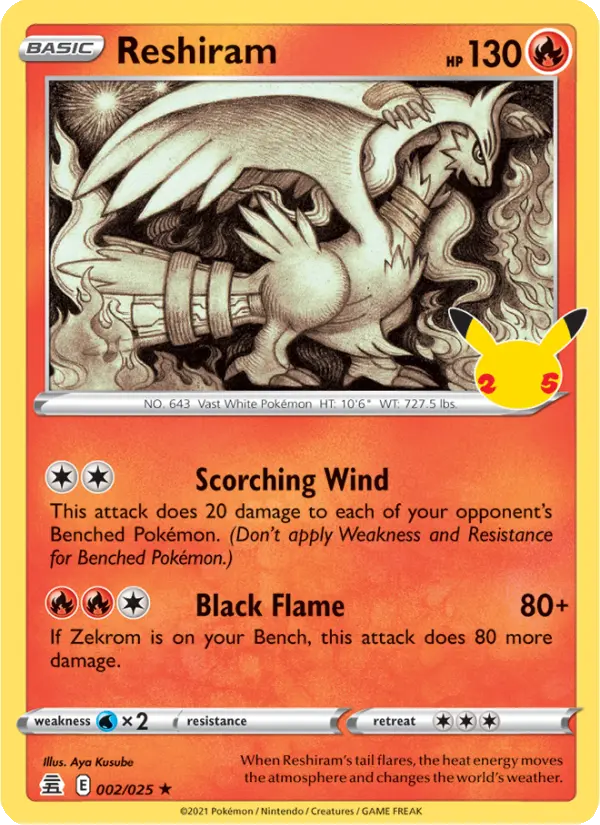 Reshiram — Célébrations