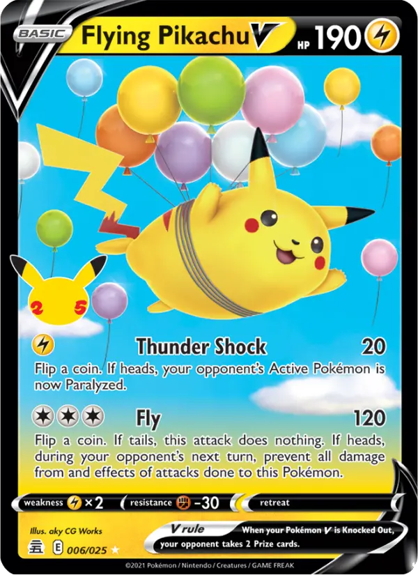 Pikachu Volant V — Célébrations