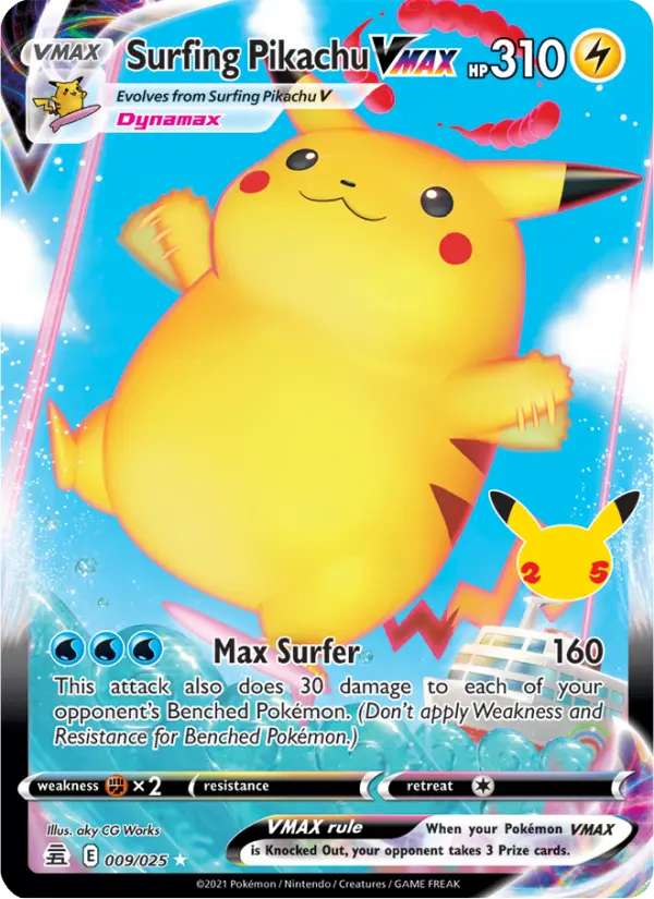 Pikachu Surfeur VMAX — Célébrations