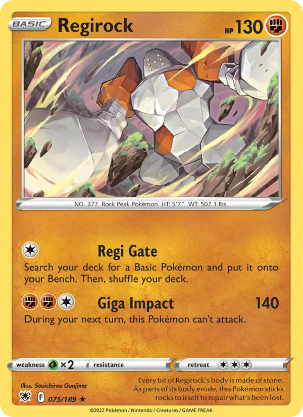 Regirock — Astres Radieux