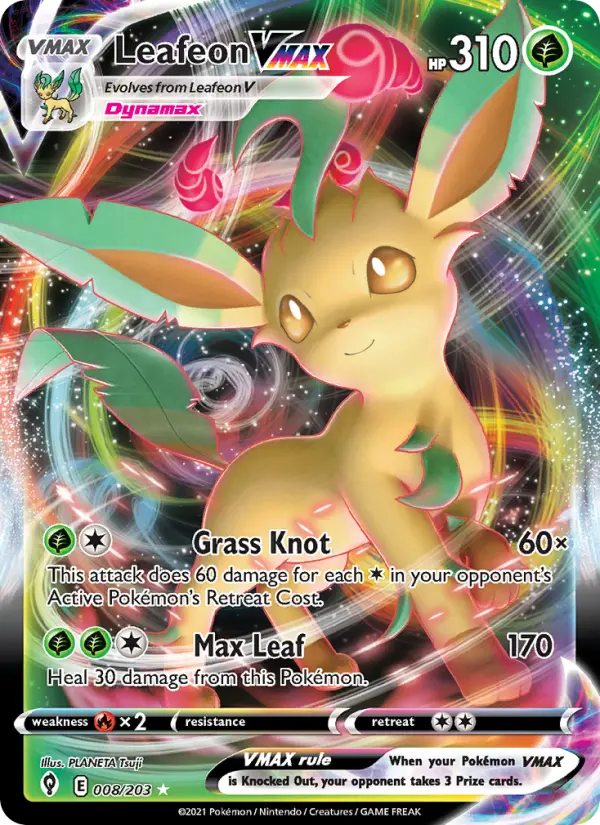 Leafeon VMAX — Evolving Skies