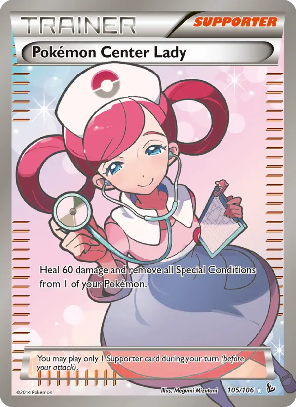 Dame du Centre Pokémon — Étincelles
