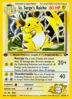 Raichu de Major Bob — Gym Challenge
