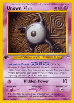 Unown [X] — Neo Destiny