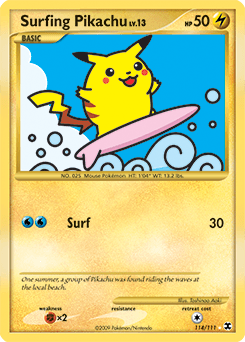 Pikachu surfeur Niv. 13 — Rivaux Émergeants