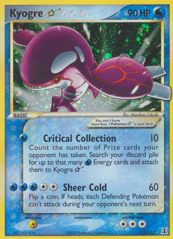 Kyogre Star card — EX Delta Species