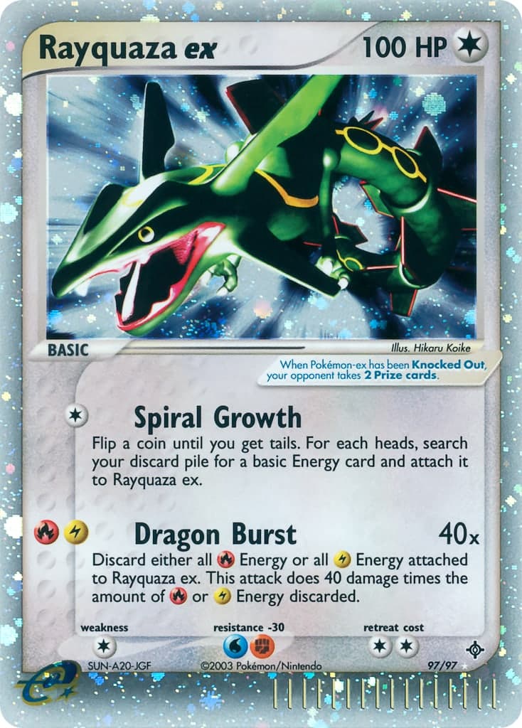 Rayquaza ex card — EX Dragon