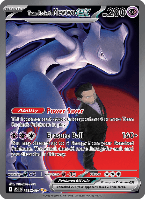 Mewtwo-ex de la Team Rocket — Héros Transcendants