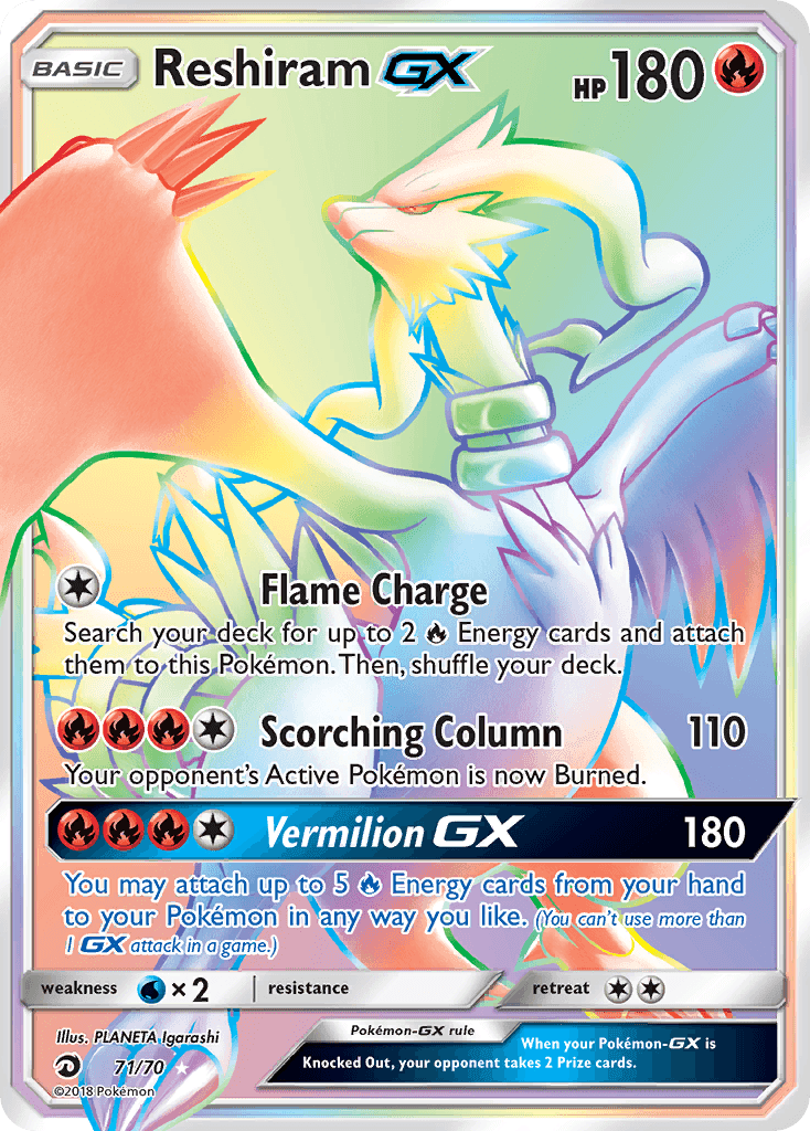 Reshiram GX — Majesté des Dragons