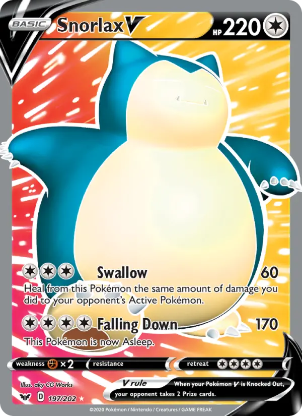 Snorlax V — Sword & Shield