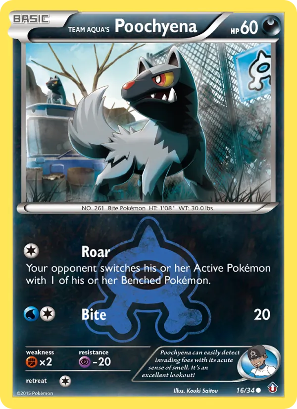 Team Aqua's Poochyena — Double Crisis