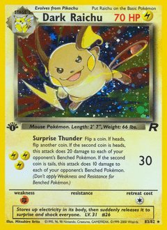 Raichu obscur — Team Rocket