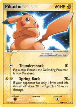 Pikachu ☆ — EX Fantômes Holon