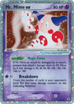 M. Mime ex — EX Rouge Feu & Vert Feuille