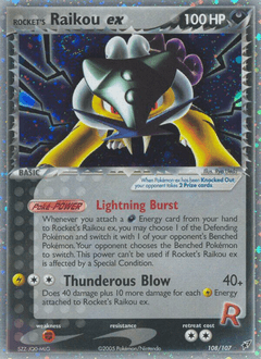 Raikou ex de Rocket — EX Deoxys