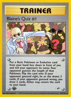 Blaine's Quiz #1 — Gym Heroes