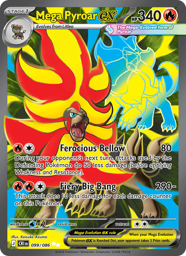 Mega Pyroar ex — Chaos Rising